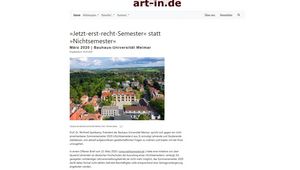 Screenshot der Website 