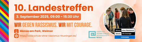 Mit Courage gegen Rassismus Veranstaltungsplakat. Design: EJBW