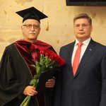 Dr.-Ing. Heiko Kirschke mit Rektor Prof. Dr.-Ing. habil. Andrey Anatolyevich Volklov (v.l.n.r.), Foto: MGSU