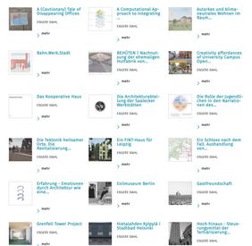 Das Ausstellungsportal auf der Webseite der Bauhaus-Universität Weimar