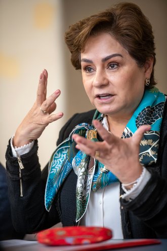 Patricia Espinosa in a workshop at 10 January 2019