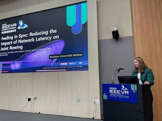 Laura presenting the paper