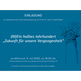 Ankündigung. Professur Denkmalpflege und Baugeschichte