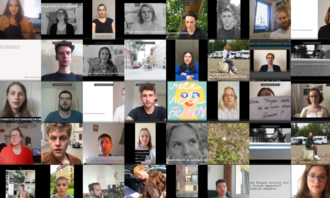 Participant collage from the 2020 online summer semester in the department