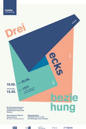 Plakat zur Ausstellung »Dreiecksbeziehung« (© marke.6)
