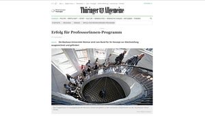 Screenshot der Website