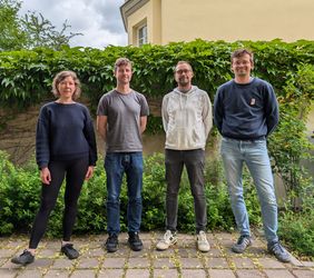 »TraFo 2030«-Team v.l.n.r.: Elena Okuntsova, Jonas Malzahn, Jörg Arnold und Lukas Kirschnick. »TraFo 2030«-Team v.l.n.r.: Elena Okuntsova, Jonas Malzahn, Jörg Arnold und Lukas Kirschnick.