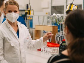 Was unser Abwässer alles verrät, erfahren Besucher*innen der Science Mile in der Coudarystraße 9A. Foto: Dominique Wollniok