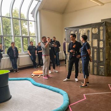 Dreharbeiten im Van-de-Velde-Bau