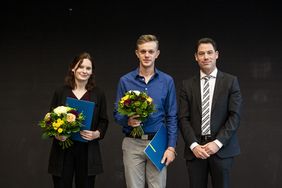 Jährlich zeichnet der Verein junge Nachwuchskräfte mit dem Erhard-Hampe-Preis aus. Zuletzt wurden Gloria Maria Kohlhepp und Kaspar Michael Schmädicke geehrt. Bauhaus-Universität Weimar, Foto: Thomas Müller