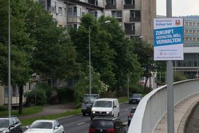 Fotos von der Plakataktion in Suhl (Fotos: Christoph Hubrich)