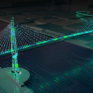 Mit digitalen Zwillingen lassen sich Infrastrukturbauwerke in Echtzeit überwachen, wie das Projekt »smartBRIDGE Hamburg« schon heute beweist. Grafik: HPA AöR & MKP GmbH