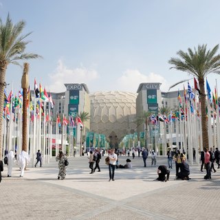 At the invitation of the UN, a group of Weimar students traveled to Dubai for the 2023 World Climate Conference. Photo: David Gaeckle