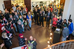 Ausstellungseröffnung und Buchpräsentation der Jubiläumspublikation. Bauhaus-Universität Weimar, Fotograf: Thomas Müller. Foto zur Ausstellungseröffnung und Buchpräsentation.