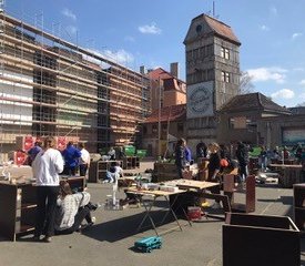 Bau-Workshopwochenende in der »Alten Feuerwache« (Foto: Hannah Essigkrug)
