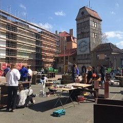 Bau-Workshopwochenende in der »Alten Feuerwache« (Foto: Hannah Essigkrug)