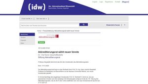 Screenshot der Website 
