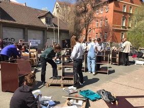 Bau-Workshopwochenende in der »Alten Feuerwache« (Foto: Hannah Essigkrug)