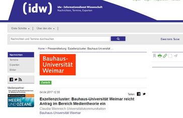 Screenshot der Seite