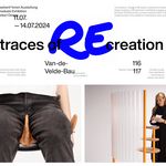 Collage of the key visual for the exhibition and the two works described in the text