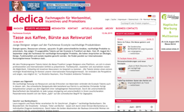 Screenshot der Website