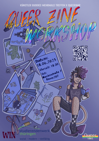 Event poster for the »Queer Zine Workshop«
