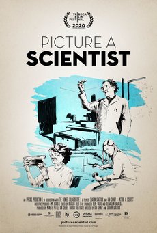The film poster »Picture a Scientist« shows three female scientists at work.