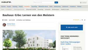 Screenshot der Website
