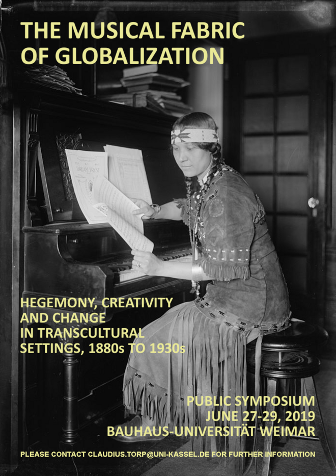 Plakat der Konferenz »The Musical Fabric of Globalization: Hegemony, Creativity and Change in Transcultural Settings, 1880s-1930s«