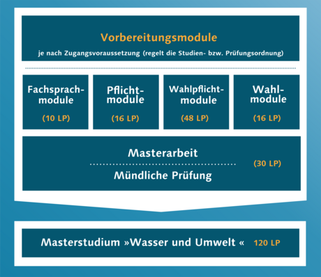 schematischer Aufbau des Masterstudiums