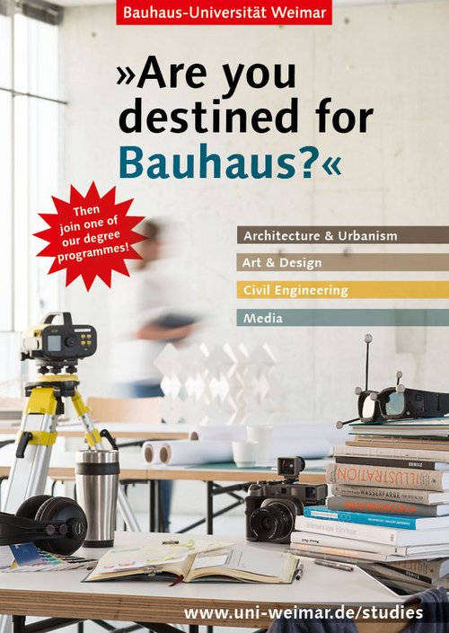 Informationsflyer der Bauhaus-Universität Weimar