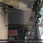 View of the designated test surfaces at the university library, featuring markings for preventing bird collisions. Photo: Christina Kleffel