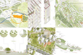 Entwurf Greiz Urban by Landscape mit Ausschnitten der Arbeiten von: Nils Baumann, Paula Thurow, Viktoria Wunder, Jannika Hoberg, Emanuel Kotchev, Josephine Schneck, Hannah Pfaller, Jonas Hülsmann, Jordan Rottmann, Paula Wurmthaler, Marie Noeske-Heisinger, Anna Sophie Ganser, Bennet Scherer, Lena Geiselbrechtinger, Leon Schade, Sonja Kreuzburg, Veronika Steinbacher, Florian Meißner und Xavier Jahn.