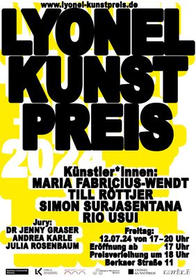 Plakat zum Lyonel Kunstpreis 2024
