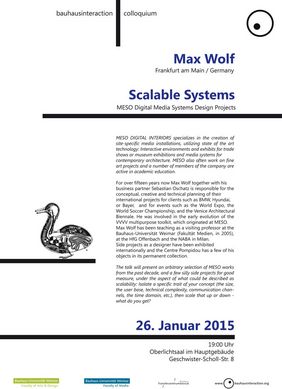 Plakat zur Veranstaltung mit Max Wolf
