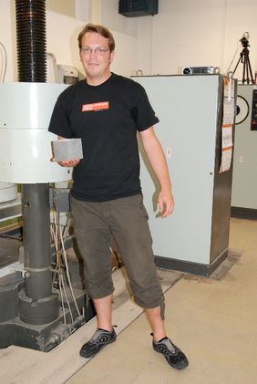 Christoph Weber, Gewinner des Wettbewerbs &quot;Hochfester Beton&quot; (Bauhaus-Universität Weimar)

