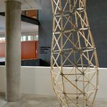 Das Stabtragwerk MYLOMESH erhielt auf der iENA eine Silbermedaille (Tobias Adam)