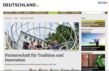Screenshot der Website