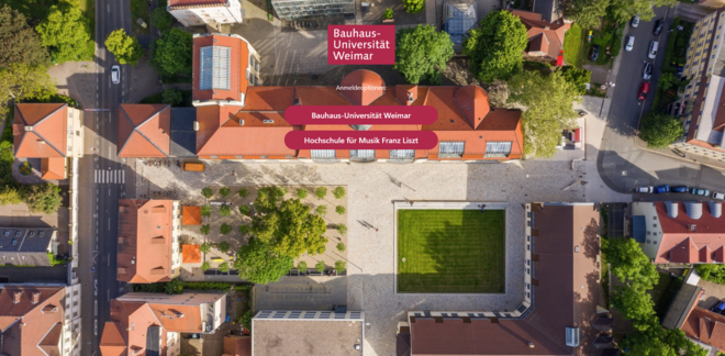 Landingpage der Bauhaus.Cloud mit Schaltfläche zur Anmeldung