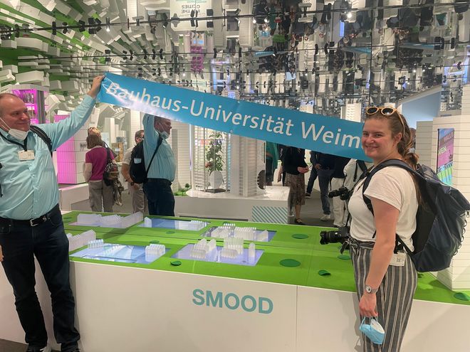 Auf der Expo 2020 ist das Projekt smood mit einem interaktiven Exponat im Deutschen Pavillon vertreten. (Bildrechte: Sven Daubert)