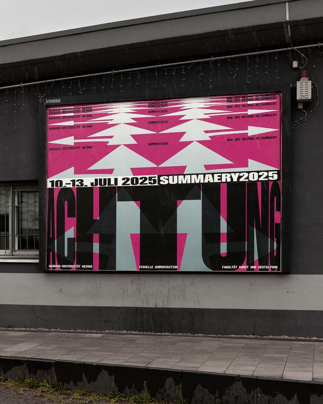 Large poster at a railway station