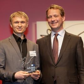 Daniel Lucas mit DIHK-Präsident Eric Schweitzer. (Foto: Jens Schicke)