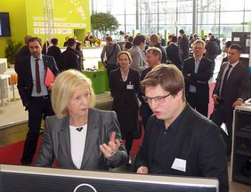 Prof. Dr. Johanna Wanka auf der CeBIT 2015 (Foto: Sascha Erfurt)