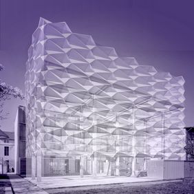 Visualisierung einer adaptiven Fassade des x.stahl