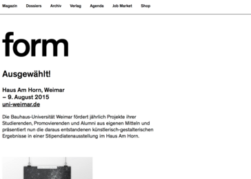 Screenshot der Website