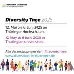 Share-Pic zu den Diversity-Tagen 2025 an Thüringer Hochschulen. Alle relevanten Infos im Text.