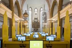 Ausstellung in der Kaufmannskirche (Foto: Thomas Müller, Copyright: IBA Thüringen)