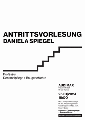 Einladung zur Antrittsvorlesung (Professur Denkmalpflege und Baugeschichte)