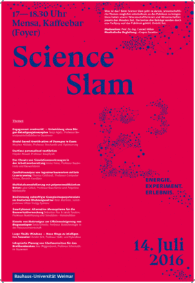 Plakat zum Science Slam, persönliches Highlight von Prof. Völker. Gestaltung: Verena Kalser & Elisabeth Pichler. Plakat zum Science Slam, persönliches Highlight von Prof. Völker. Gestaltung: Verena Kalser & Elisabeth Pichler.
