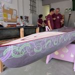 2026 gehen die Weimarer Studierenden mit den Betonbooten »Schalotta« und »la Reine« an den Start. Bauhaus-Universität Weimar, Foto: Dana Höftmann